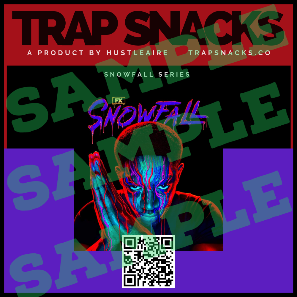 Snowfall Series Trap Snacks Movie Label Sample